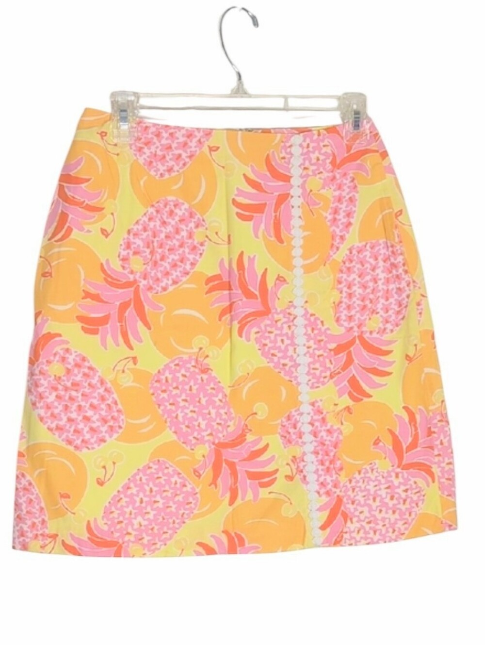 Vintage Lilly Pulitzer Womens Skirt Sunrise‎ Pina Colada Cotton Pineapple Size 2